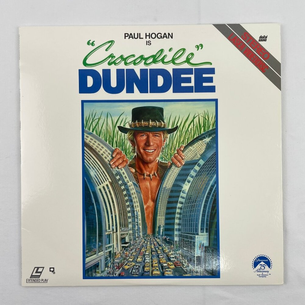 Paramount Home Video Crocodile Dundee Laserdisc LD Collectible Paul Hogan Comedy